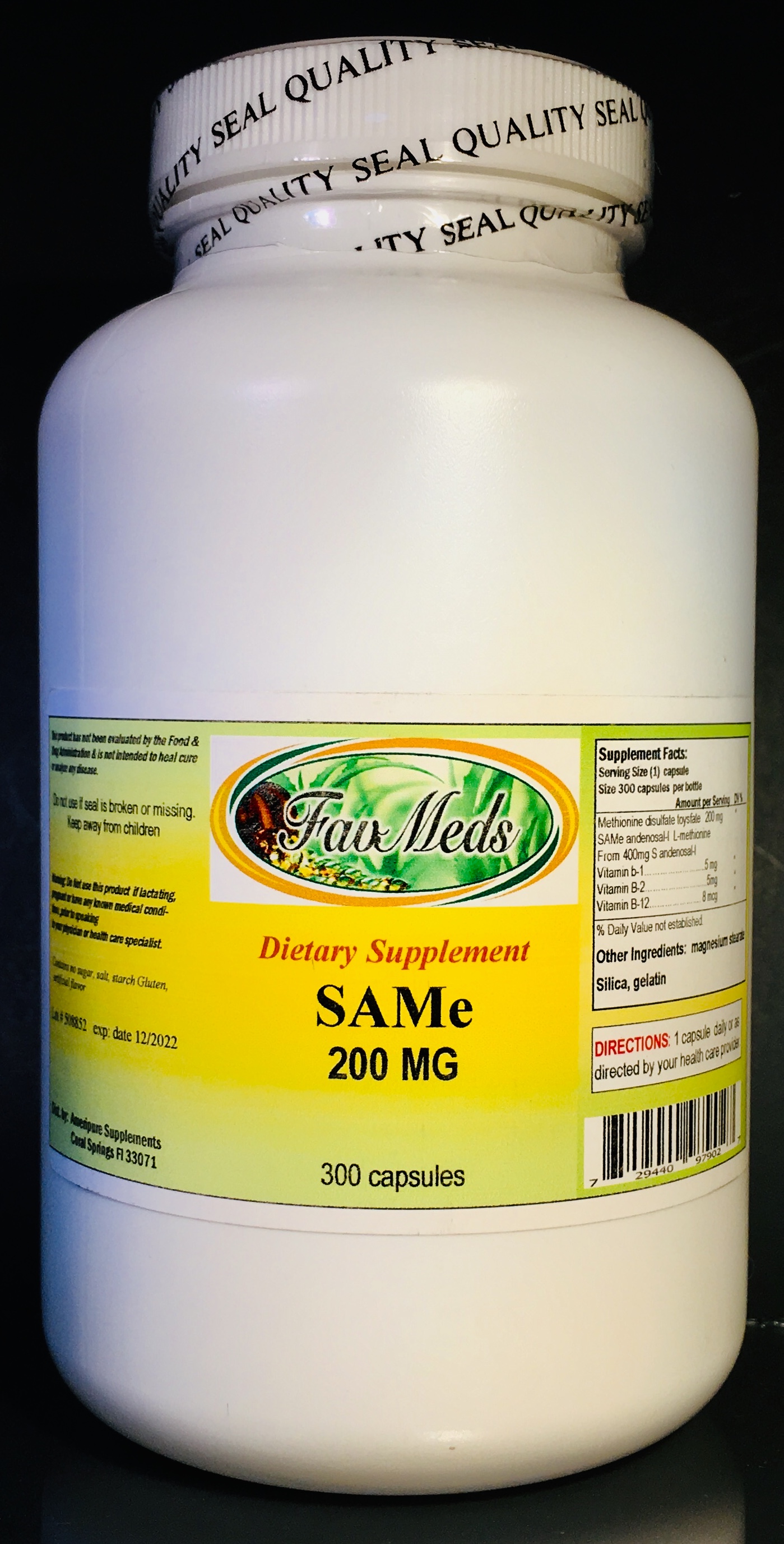 SAM-e 200mg - 300 capsules